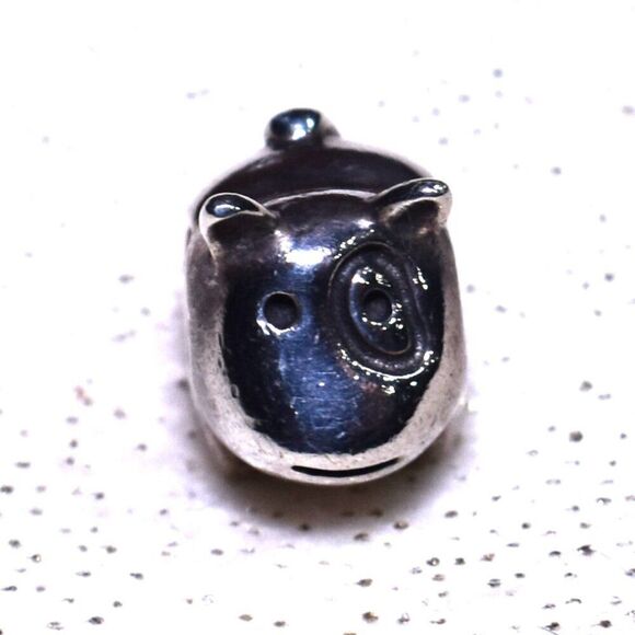 Pandora Bull Terrier Puppy Dog Charm Retired Sterling Silver - Picture 7 of 8